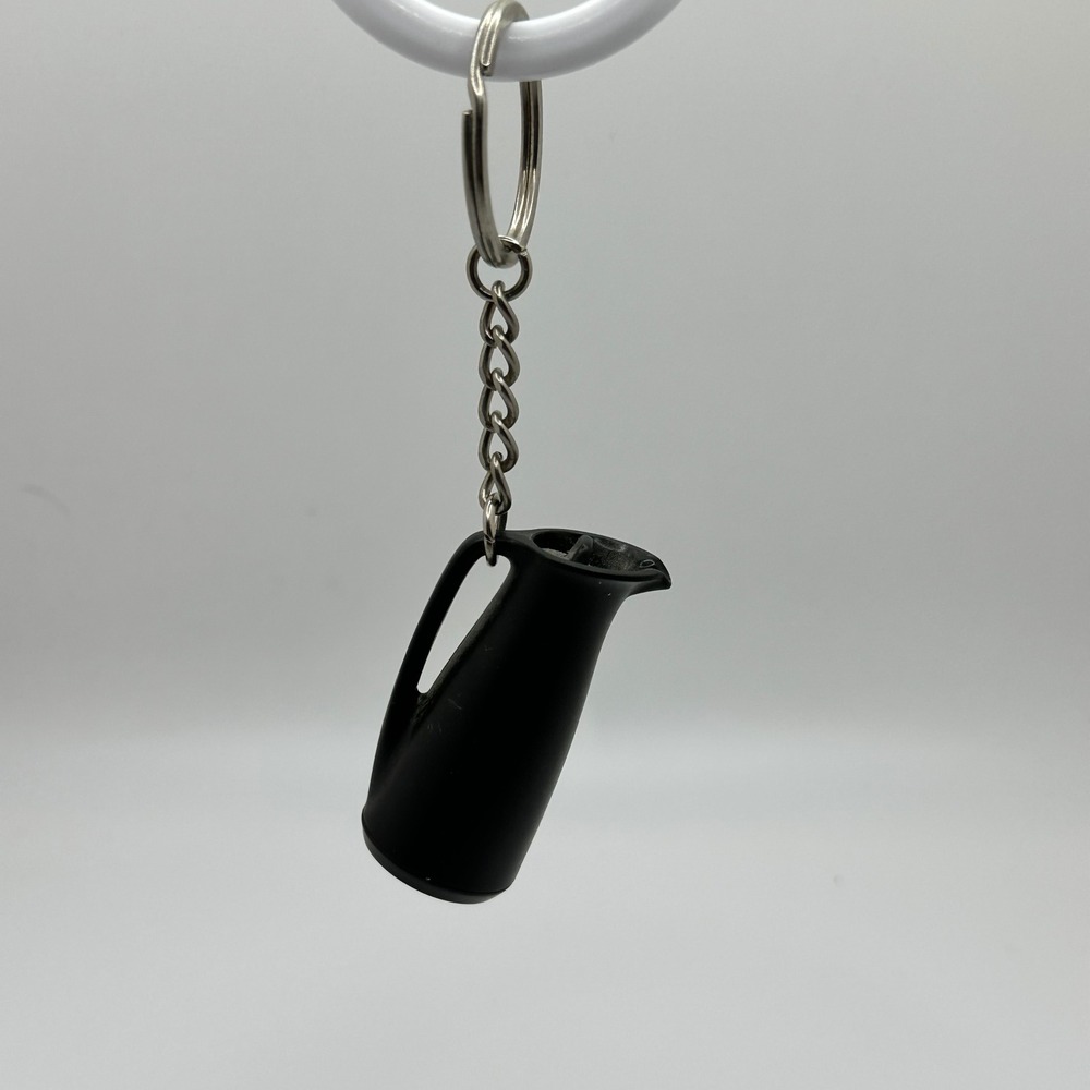 Tupperware Miniature Pitcher Keychain Matte Black Collectible 7305A-1